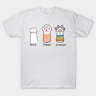 Feline Frenzy: Rock, Paper, Scissors - Cat Style! T-Shirt